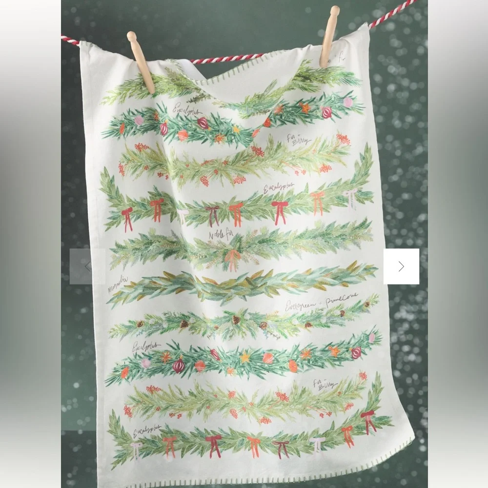 New Anthropologie Types of Garland Dish Towel